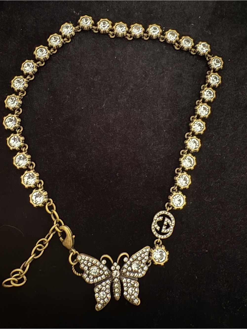 Brand new with box Gold Crystal Butterfly Necklace - Women Jewelry